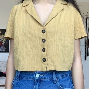 PACSUN YELLOW CROP TOP